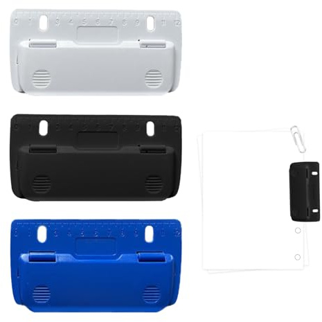 VYNZOR 3 Stück Taschenlocher,taschenlocher schule,locher tacker set,mini locher,Mini-Taschenlocher für Etikettenbindung, Aktenlocher, Locher für Schule, Büro und Zuhause
