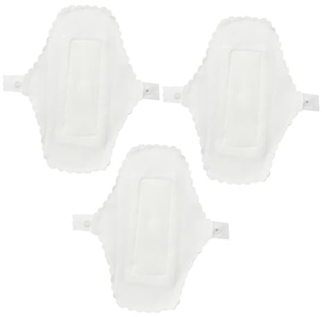 BELLIFFY Assorbenti Igienici Lavabili 3 Pezzi Set Impermeabili di Cotone, Riutilizzabili 2-3 Volte, 180 Mm, Fodera per Mutande Bottone, per Donne in Viaggio