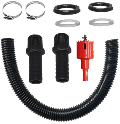 25mm Water Butt Connector Kit with Flexible Hose & Tap Adapter for Rainwater Harvesting & Garden Irrigation