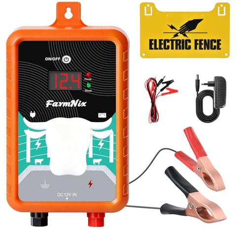 FarmNix Clôture électrique, 12KV 4 Joules, 24KM Animaux