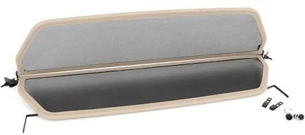 GermanTuningParts Déflecteur de Vent pour Jaguar XK8 (1996-2005) - Pliable - avec Fermeture Rapide - Beige | Filet Anti-Remous Coupe | Déflecteur d'air