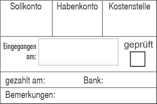 Konteringsstämpel – med trodat printy datumstämpel 4727 – Custom – 60 x 40 mm, kontor, bokningsstämpel, företagsstämpel