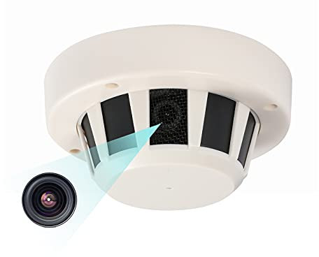Revotech 3MP Interno Telecamera PoE IP con Microfono, Tipo di rilevatore di fumo Telecamera di Sicurezza P2P Videocamera CCTV H.265 3MP Nessuna visione notturna (I239-P-Audio)