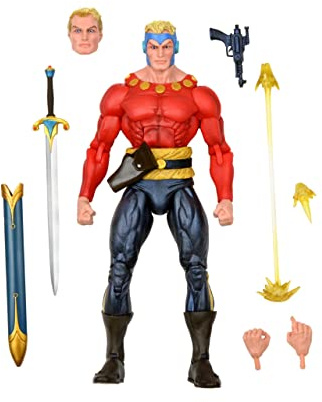NECA King Features - Action figure in scala da 17,8 cm, supereroi originali Flash Gordon
