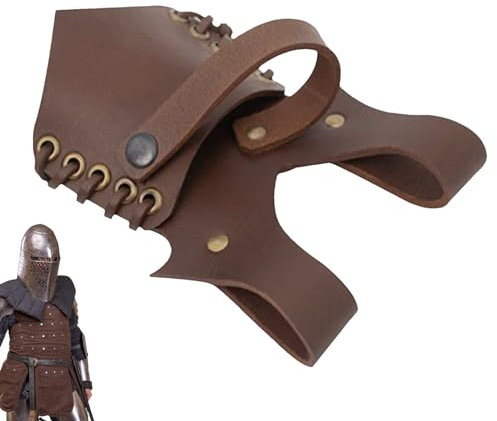 Povanjer Holster pour Grenouille avec épées médiévales | Épées médiévales universelles en Cuir PU Dagues Grenouille | pour Costume Universel pour Grenouille pour Hommes Adultes