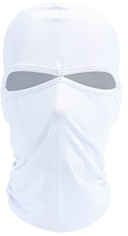 Imergo Balaclava Ski Full Face Mask for Oudoor Sports Motorcycling Cycling Skiing Snowboarding Hiking, UV Protection Windproof Sweat Absorption and Quick Drying White
