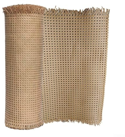 Rotting nätrulle, naturlig rottingkäpp sadelgjord rulle för möbler, stol, skåp, tak (35 x 150 cm)