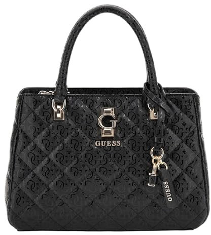 GUESS Bessey Damen Handtasche/Umhängetasche Luxsury satchel Kunstleder schwarz BS25GU06 GG952206, Schwarz, Einheitsgröße, Schwarz, Einheitsgröße
