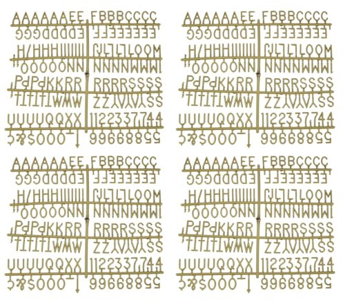 PATIKIL 3/4 Inch Letter Board Letters Only, 7 Pcs 1029 Felt Letters for Letter Boards Universal for Changeable Plastic Letter Board Message Board, Bronze