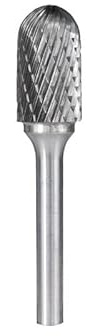 Rebabas de carburo de tungsteno tipo C, limas rotativas de doble corte for fresado de Metal, cortador de brocas for tallado, rebabas rotativas de vástago de 6mm(12x25mm)