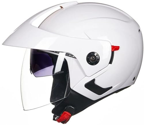 Casco Moto Jet para Hombres Y Mujeres ECE/Dot Homologado Media Cara Casco Motocicleta con Visera Cascos Half-Helmet Scoote Cascos Abiertos De Moto Cuatro Estaciones 3,XXL
