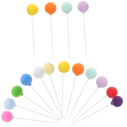 TOYANDONA 16pièces Lot de Décorations De Gâteaux Forme De Ballons pour Gâteaux Anniversaire Shower Mariage avec à Cocktails Amuse-Gueules Et Cure-Dents