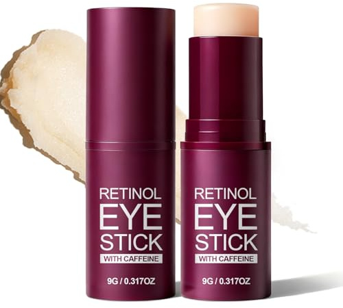 Retinol Augencreme Stick mit Koffein - Retinol Eye Cream Stick - Augencreme gegen Falten und Augenringe Entfernen - Anti-Aging Feuchtigkeitsspendend
