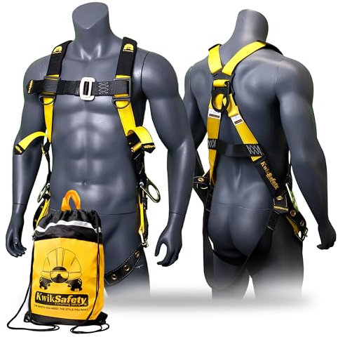 KwikSafety SUPERCELL Safety Harness [1PK] ANSI OSHA Fall Protection Gear