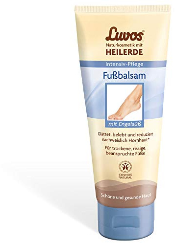 Luvos Heilerde Fußcreme Vegane Kosmetik Intensivpflege Hornhautcreme, Weiß, 75 ml