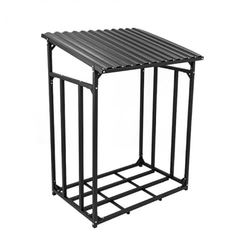 Grindi - Kaminholzregal Kaminholzständer Brennholzregal Holzaufbewahrung - Rakau II, 135x70x165 - Holzkorb für Kaminholz & Holzlager, Holzunterstand für innen und außen