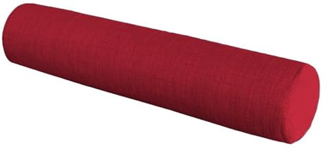 Waigg Kii Rundes Nackenrolle, langes Bettkissen, zylinderförmig, für Sofa, Armlehne, rundes Sofakissen für Nacken- und Lendenwirbelstütze, 10 x 100 cm, Rot