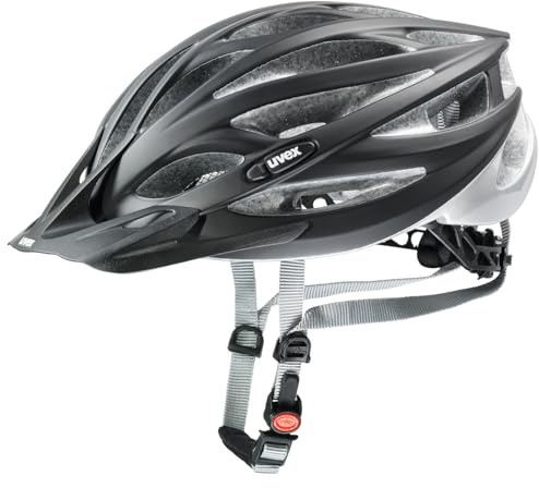 uvex Oversize Casco de Bicicleta, Hombres Unisex, Black Mat Silver, 61-65 cm