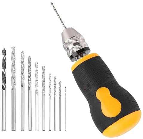 Petit foret hélicoïdal, petits outils rotatifs, petite perceuse manuelle manuelle, perceuse à main portable multifonctionnelle, outils rotatifs robustes en acier au carbone pour le polissage, outil de