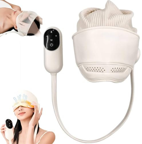 Electric Migraine Relief Cap Massager, Eye & Head Massager with 6 Airbags and 3 Heat Modes, 2025 Smart Temple Massager Sleep Aid, Stress Relief, Relaxation (Style B)