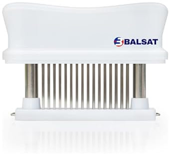 BALSAT | Enternecedor de Carnes, Pescados y Aves | Mazo Ablandador | Acero Inoxidable, Plástico Antigolpes, Fácil de Limpiar | Acabado Profesional