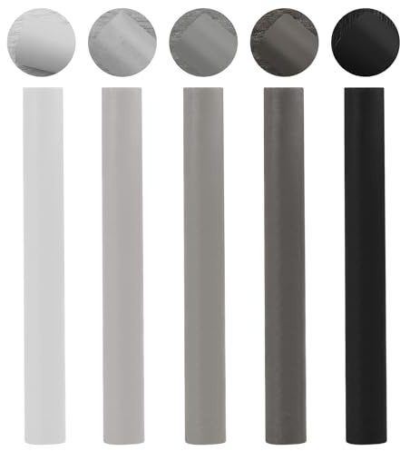 5Pack Wax Filler Wood Repair Sticks,Light to Dark Black Oak Wood Scratch Repair Crayons,Multi-Surface Wood Filler for Furniture Scratch Wooden Floor Table Door Guitar Scratches Holes (Grey)