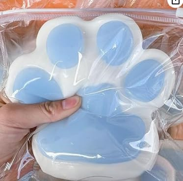 Squishy Patte De Chat, Patte Squishy Geant,Squishy Toy Jouet À Presser en Forme De Pattes De Chat Jouets Squishy Patte De Gros Chat, Jouet Anti-Stress pour Adultes Et Enfant (Bleu)