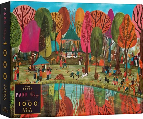 Elena Essex Puzzle 1000 Teile - Park Day, Puzzle für Erwachsene, Puzzle 1000, Puzzle Erwachsene, Herbstbaum Stadt Central Park Halloween, Größe 70 x 50 cm