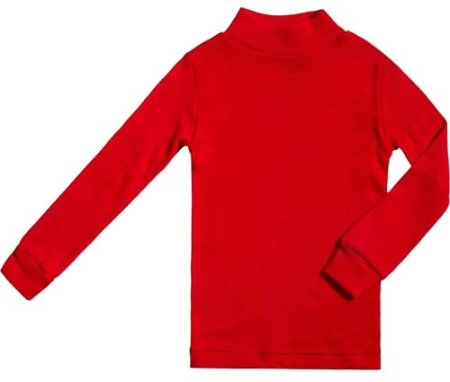 BABIDU - Punt NOU Camiseta Niños Unisex Cuello Medio Alto Semicisne, Camiseta para Niño y Niña Unisex de 2 a 16 Años, Camiseta Manga Larga Algodón y Poliéster