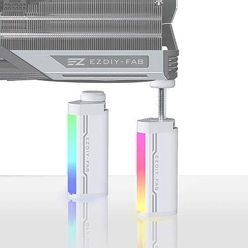 EZDIY-FAB GPU-Halterung,5V 3PIN ARGB Grafikkartenhalterung,GPU Support Stand Adjustable Height,Aluminium Video Card Sag Halter-Weiß