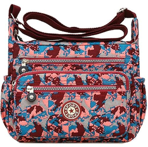 MINGZE Mujer Bolsos de Moda, Impermeable Mochilas Bolsas de Viaje Bolso Bandolera Sport Messenger Bag Bolsos Mano para Escolares Nylon Casual Shopper (Estilo 1)