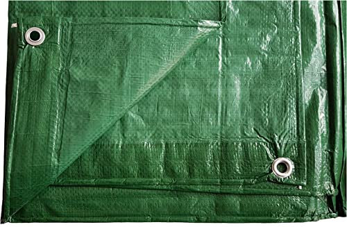 Waterproof tarpaulin/builders tarp/ground sheet/garden weatherproof dry storage cover up 5m x6m in royal green with eyelets