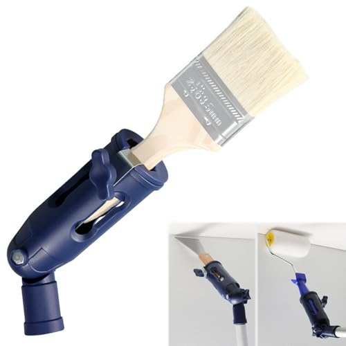 Estensore per pennelli multi-angolo, supporto per pennelli multi angolo, adattatore a rullo per pittura, strumento di bordatura, rotazione di 160 gradi, per soffitti e pareti