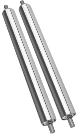 Nicear Paquete De 2 Rodillos Transportadores De Acero Inoxidable: Rodillo De Alimentación Por Gravedad De 240 Mm Con Extremos Galvanizados Y 25 Mm De Diámetro