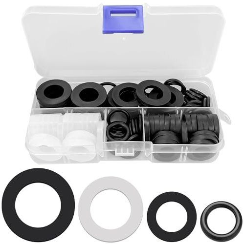 Set di 90 rondelle per tubi in gomma, guarnizioni in gomma, per rubinetto, soffione doccia, 40 rondelle da 1/2, 3/4 pollici, 20 pezzi
