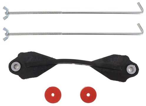 ARTSEWPLY Soporte de Sujeción para Batería de Coche, Soporte de Goma Resistente con Pernos en J, Abrazadera Antivibración Compacta para Batería Automóvil, Accesorio Duradero para Sujeción