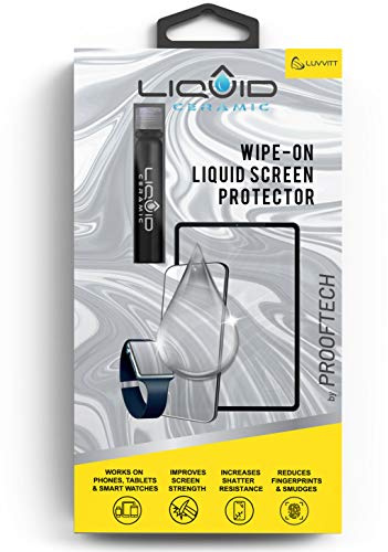 LIQUID CERAMIC Glass Screen Protector Scratch and Shatter Resistant Wipe On Nano Protection for All Phones Tablets Smart Watches for Up To 4 Devices - Bottle