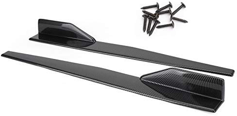 Artudatech Faldón lateral para coche, difusor, par de alas de 45 cm, alerón de fibra de carbono