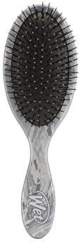 Wet Brush Original Detangler Brush – Metallic Marble, Silver – All Hair Types – Ultra-Soft IntelliFlex Bristles Glide Through Tangles with Ease – Pain-Free Comb for Men, Women, Boys and Girls