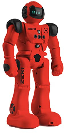 NBots Zeki, styrd robotradio med flera funktioner | demofunktion, programmeringsläge, gå, skridskoåkning, dans, med musik och volymkontroll och med ögonlampor (NT10052)