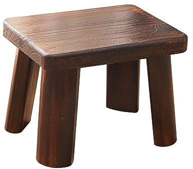 GZQWDC Wooden Step Stool for Adults and Kids,Foot Stool,Kitchen Small Wood Bench,Wood Plant Stand (14.2x10.2x10.6)