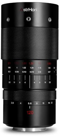 AstrHori 120mm F2.8 2X Macro Lens Full Frame Large Aperture Manual Medium Telephoto Prime Lens Compatible with Canon RF Mount Mirrorless Cameras