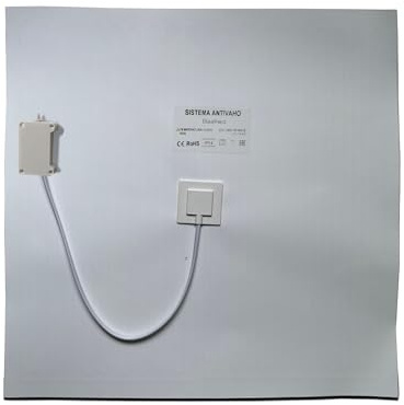 Genérico Lámina Antivaho Eléctrica para Espejo de Baño 40x40 cm | Cobertura hasta 55x55 cm | 40W 220V | Autoadhesiva | Antiempañante Espejo Baño