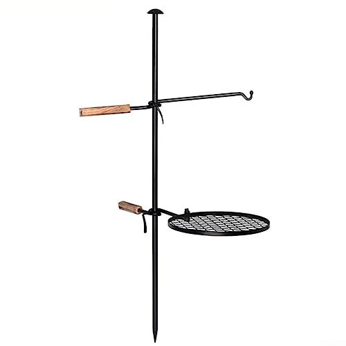 Gusseisen, robuster Grillrost für Lagerfeuer, Grillrost für Grillständer, Topfregal – Outdoor-Koch-Drehgelenk, Grill für über Feuerstelle, Camping