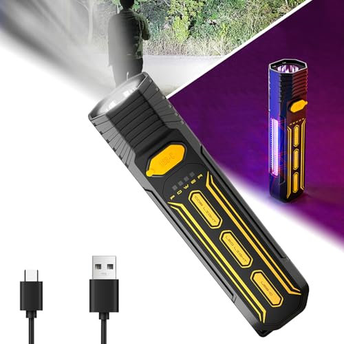 Torch Rechargeable, Super Bright LED Flashlight with Adjustable Focus, Waterproof Pocket-Sized, Long Battery Life, Ideal for Workshop, Car, Emergency, Outdoor Activities, Camping, Hiking
