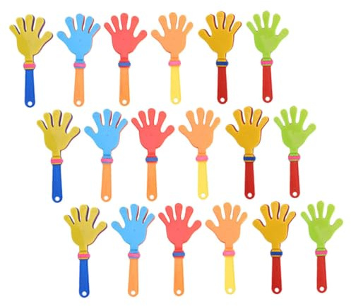 Cabilock 24 piezas Aplaudidores de Mano de Plástico Coloridos Ruido para Eventos Deportivos Conciertos y Fiestas Accesorios para Animar y Suministros para Celebraciones