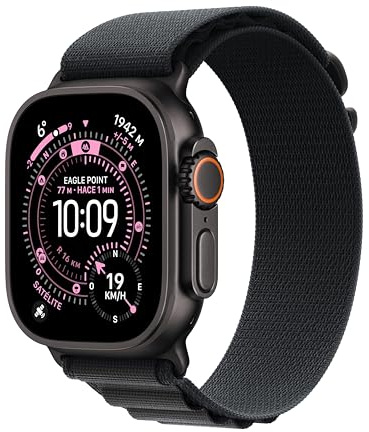 Apple Watch Ultra 3 GPS + Cellular, Cassa 49 mm in titanio nero con Alpine Loop nero - Large