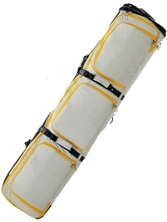 SDIUAKBV Snowboardväska vadderad snowboardväska med hjul, justerbar längd 63–75 tum, för flygresor, lastkapacitet 100 l (färg: 04)