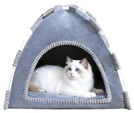 Tienda De Cama para Perros | Cueva De Refugio Suave Y Cálida De Peluche,Casa para Perros Portátil | para El Hogar, Mascotas, Gatos, Conejos, Cachorros E Invierno