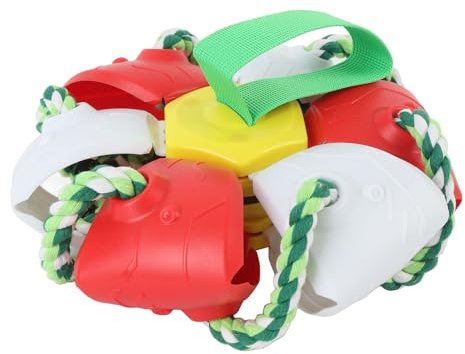 Haofy Juguete Interactivo de Bola de Disco Volador para Perros, Activado por Movimiento, Resistente Al Agua para Interiores y Exteriores, Plástico (Rojo)
